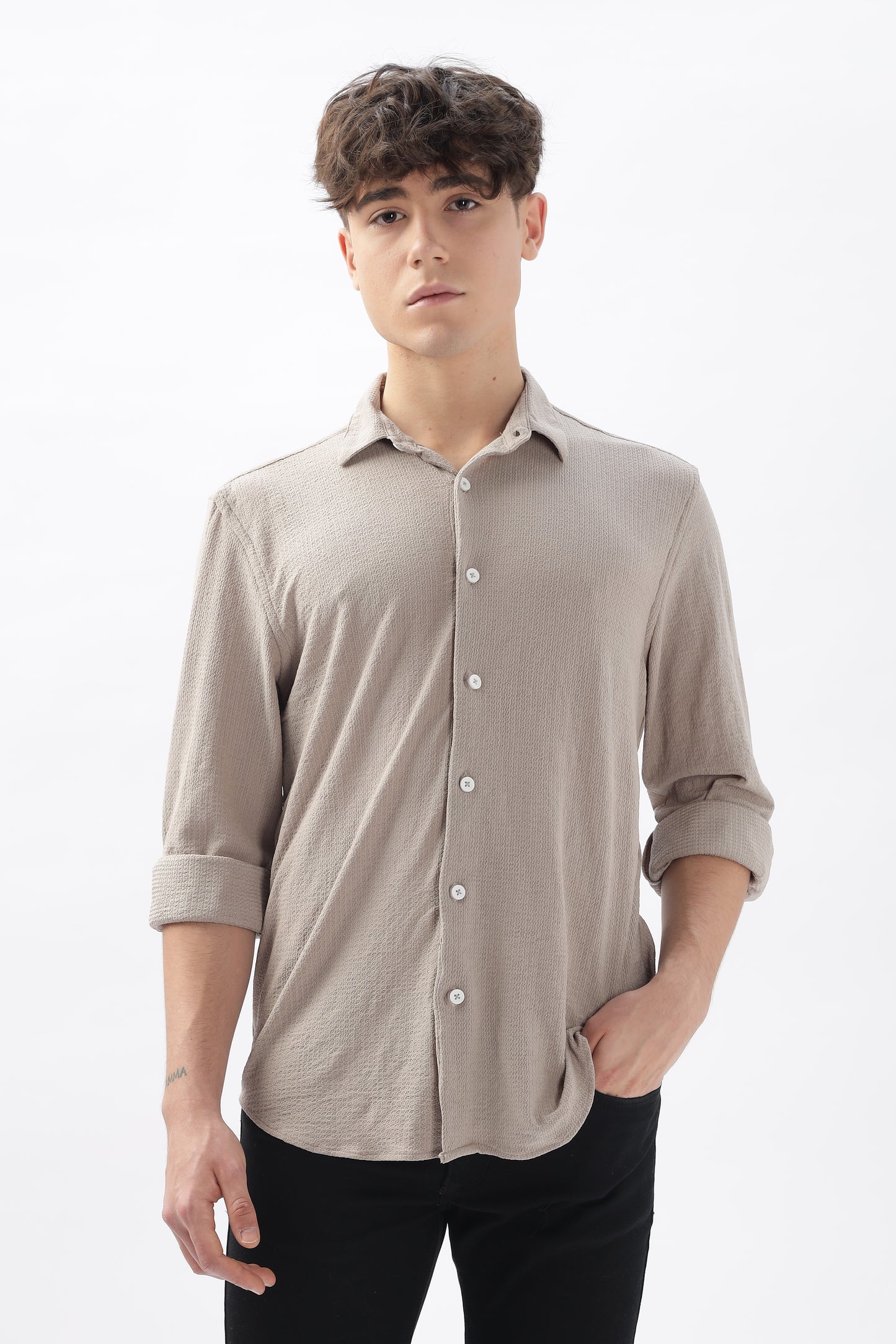 Light Skin White Stretch Shirt
