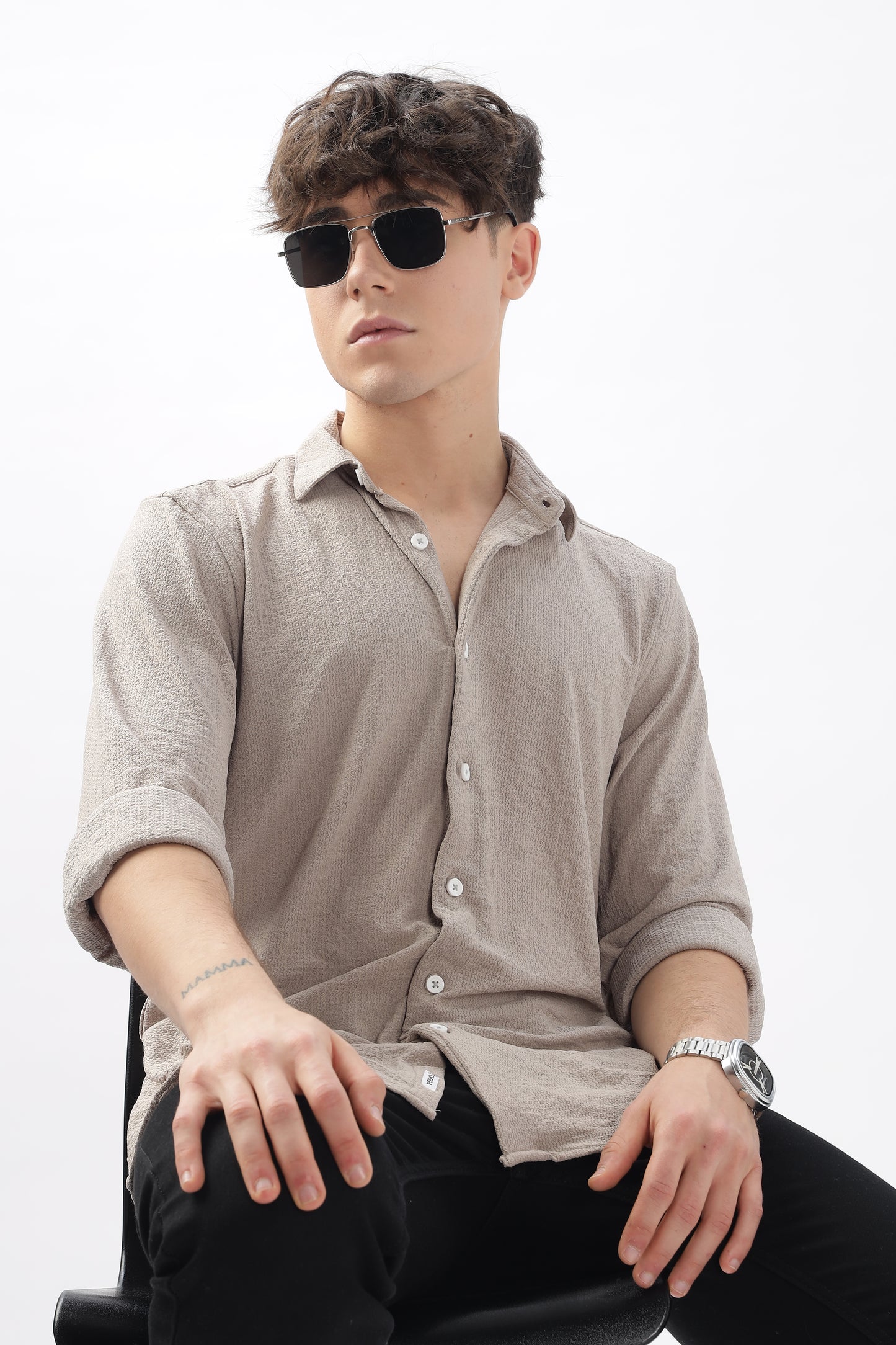 Light Skin White Stretch Shirt