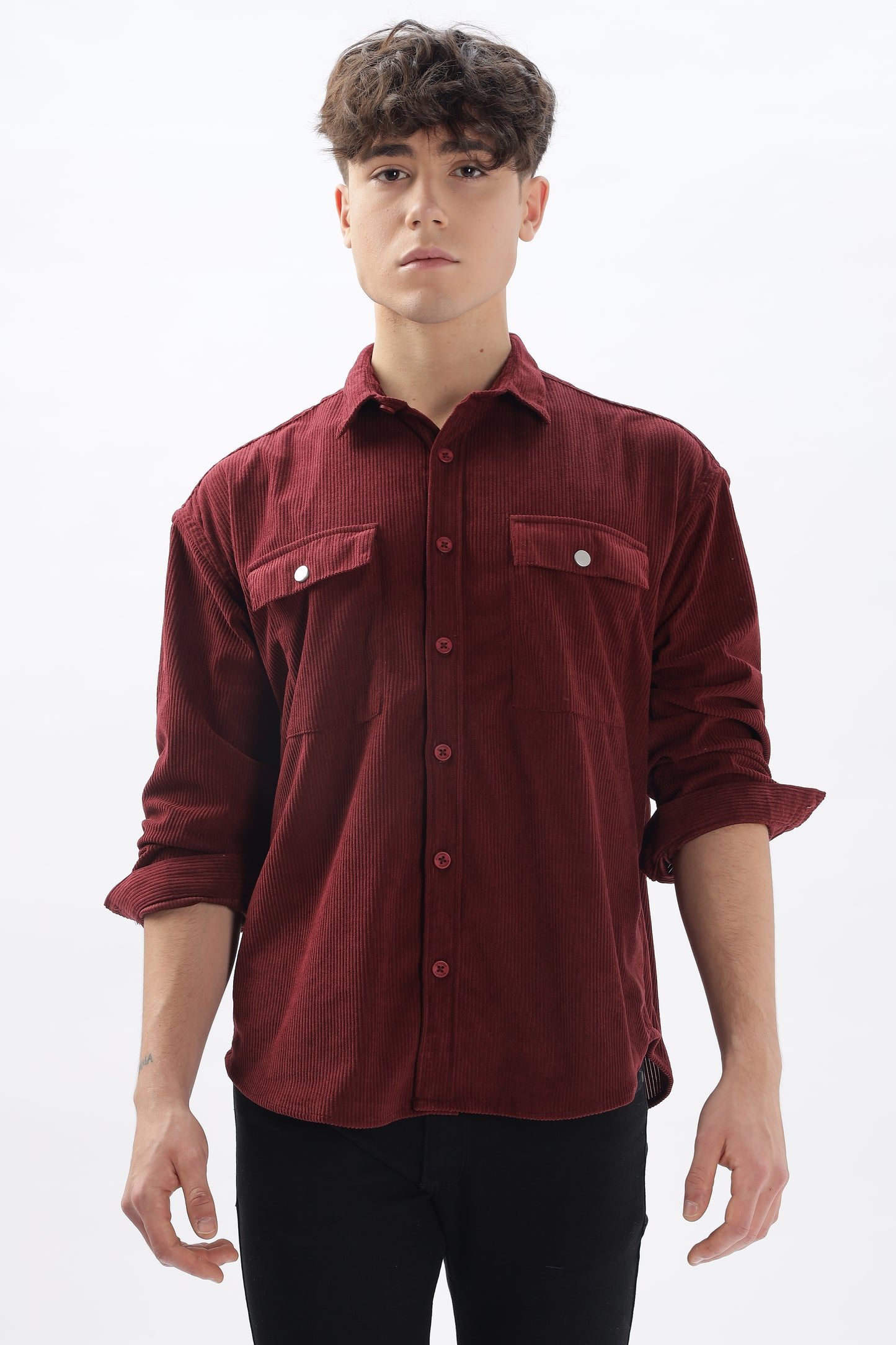 Cotrize Stylish Loose-Fit Double Pocket Shirt