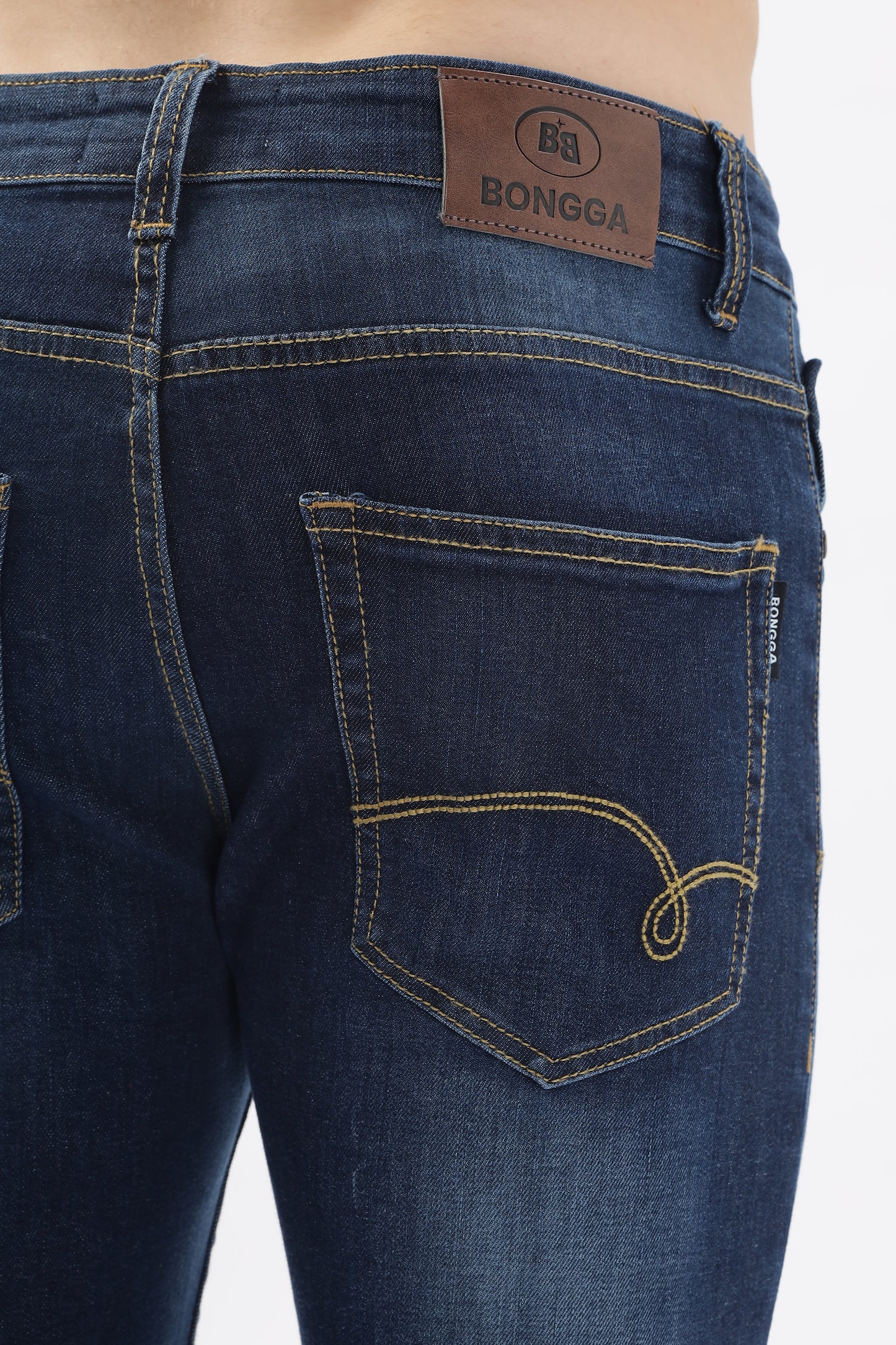 Dark Blue Distressed Skinny Fit Jeans