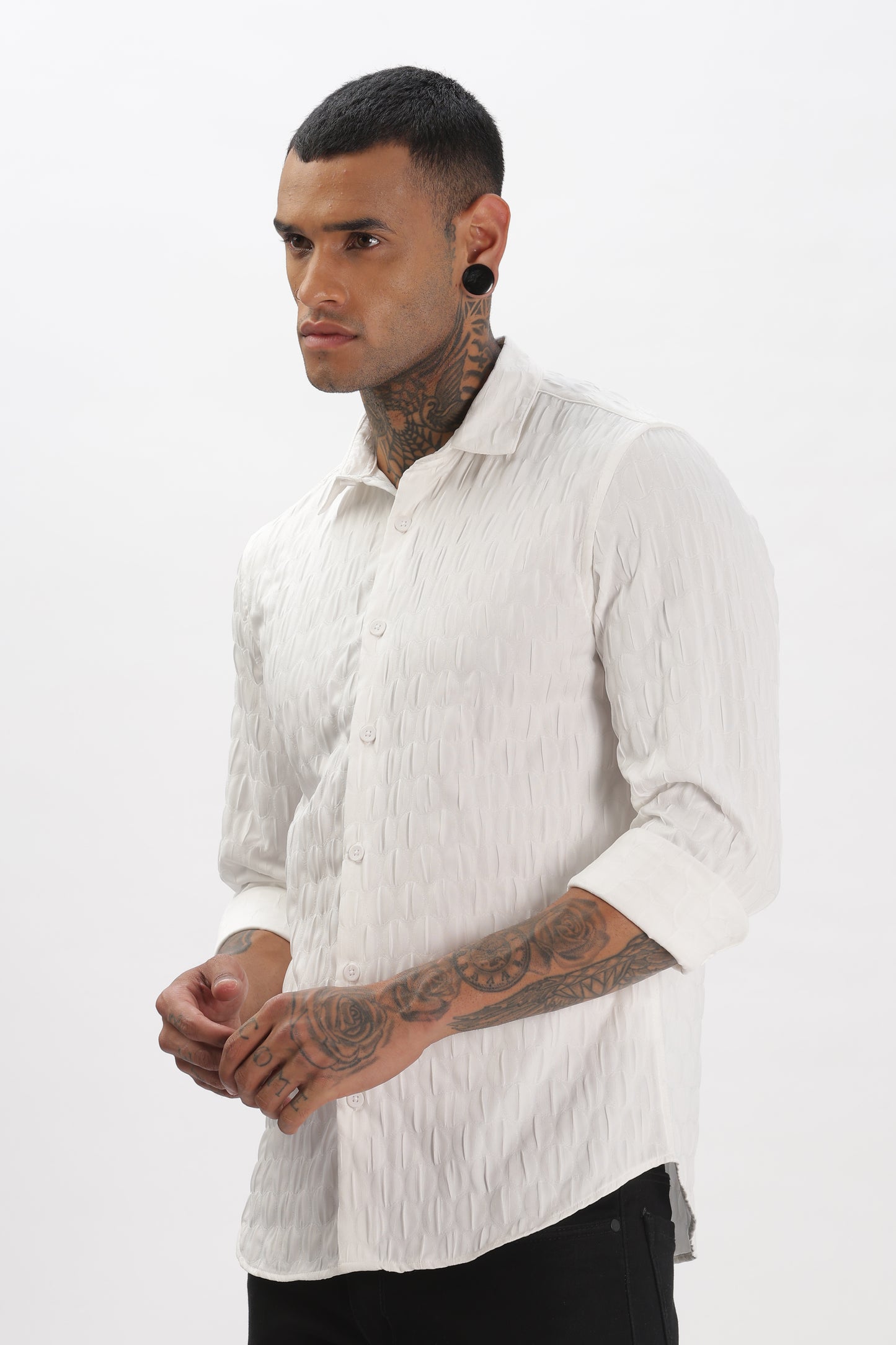 Shiny White Pop-Out Premium Shirt