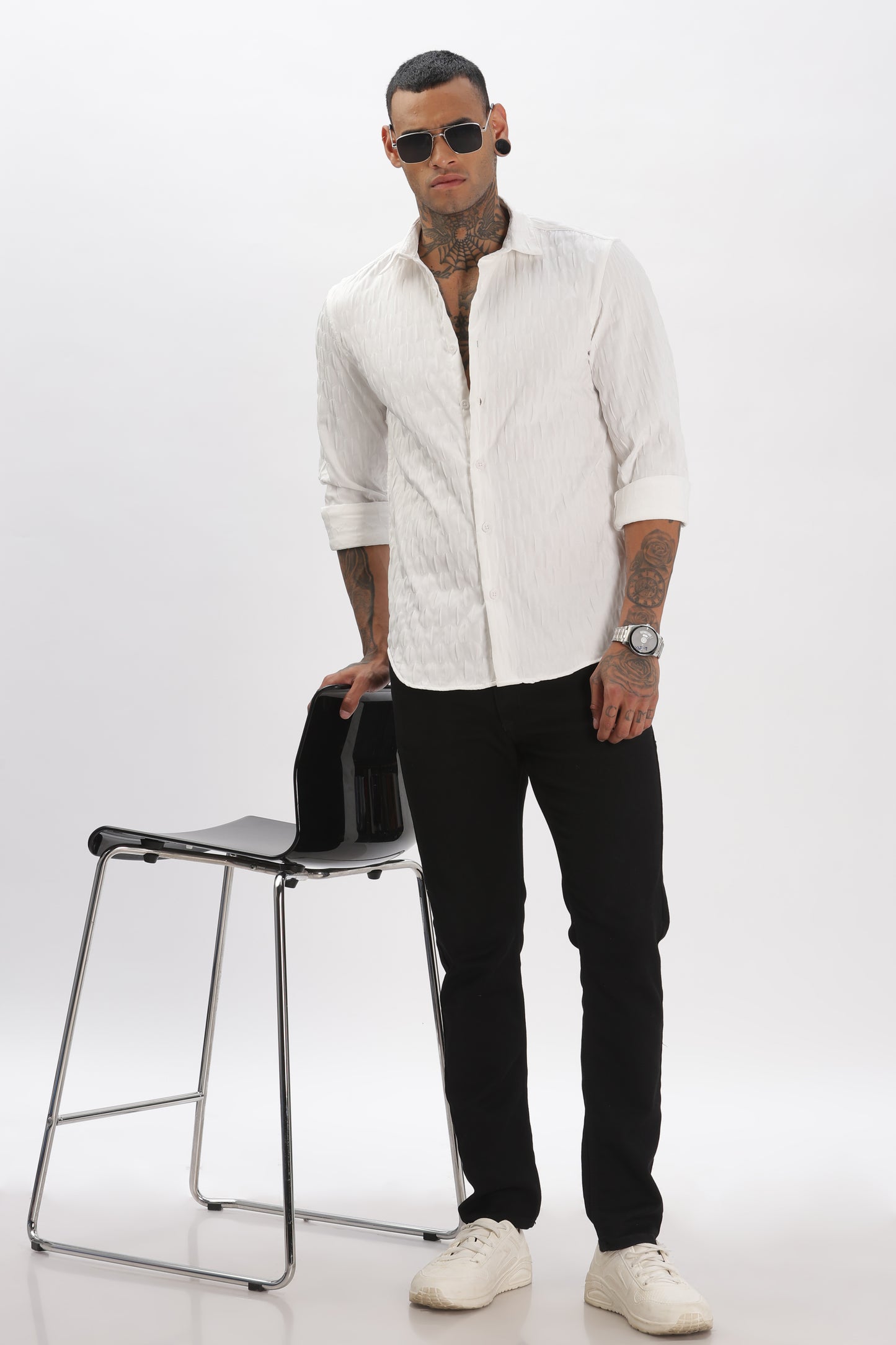 Shiny White Pop-Out Premium Shirt