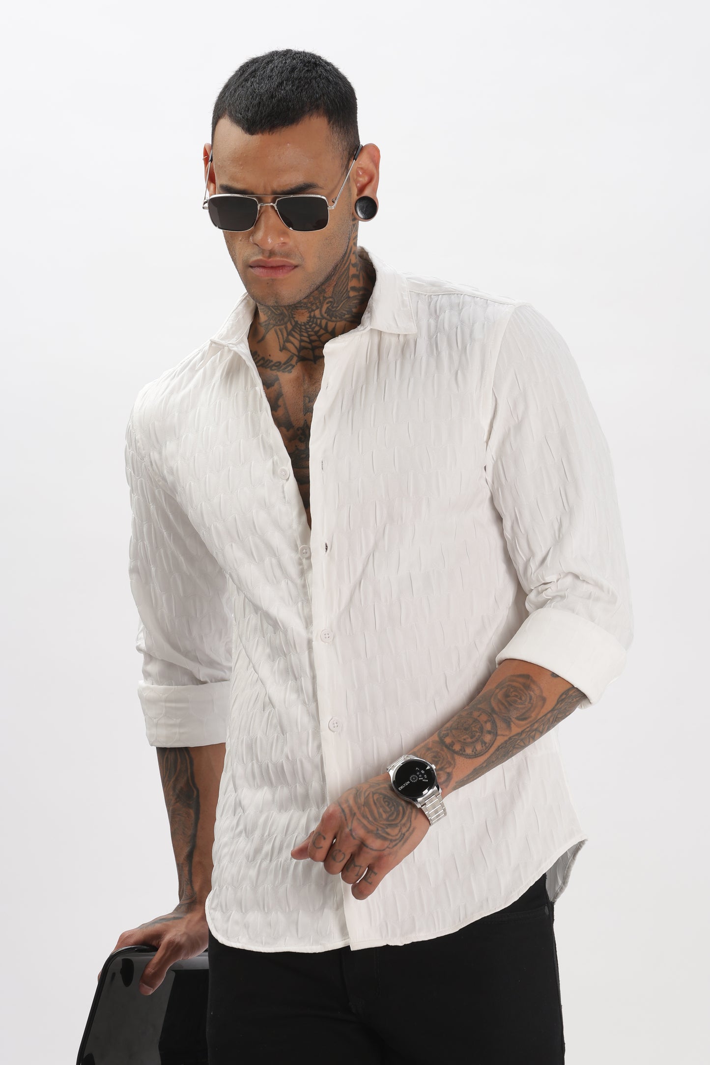 Shiny White Pop-Out Premium Shirt