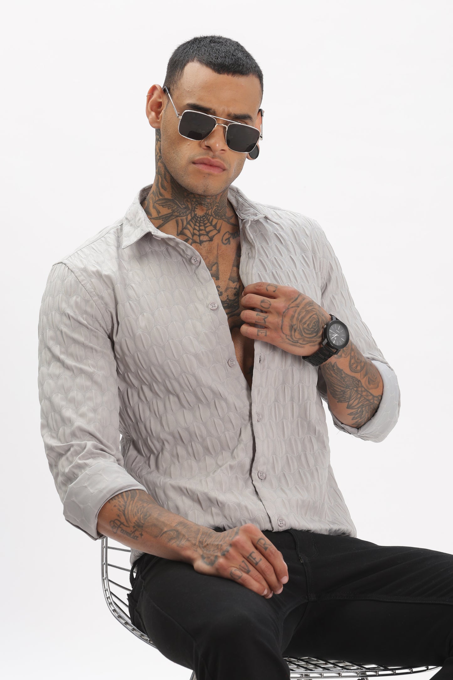 Shiny Grey Pop-Out Premium Shirt