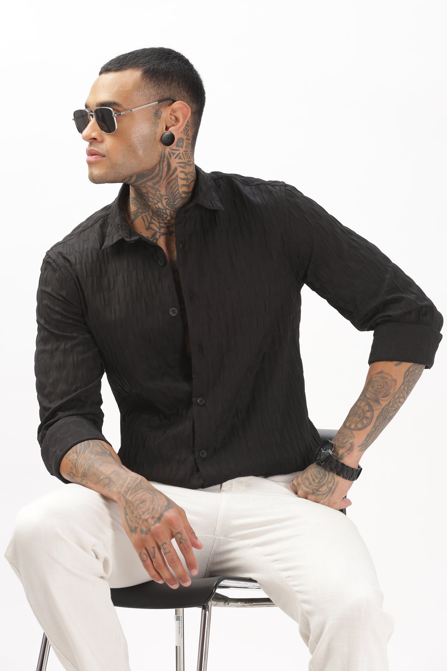 Black Pop-Out Premium Shirt