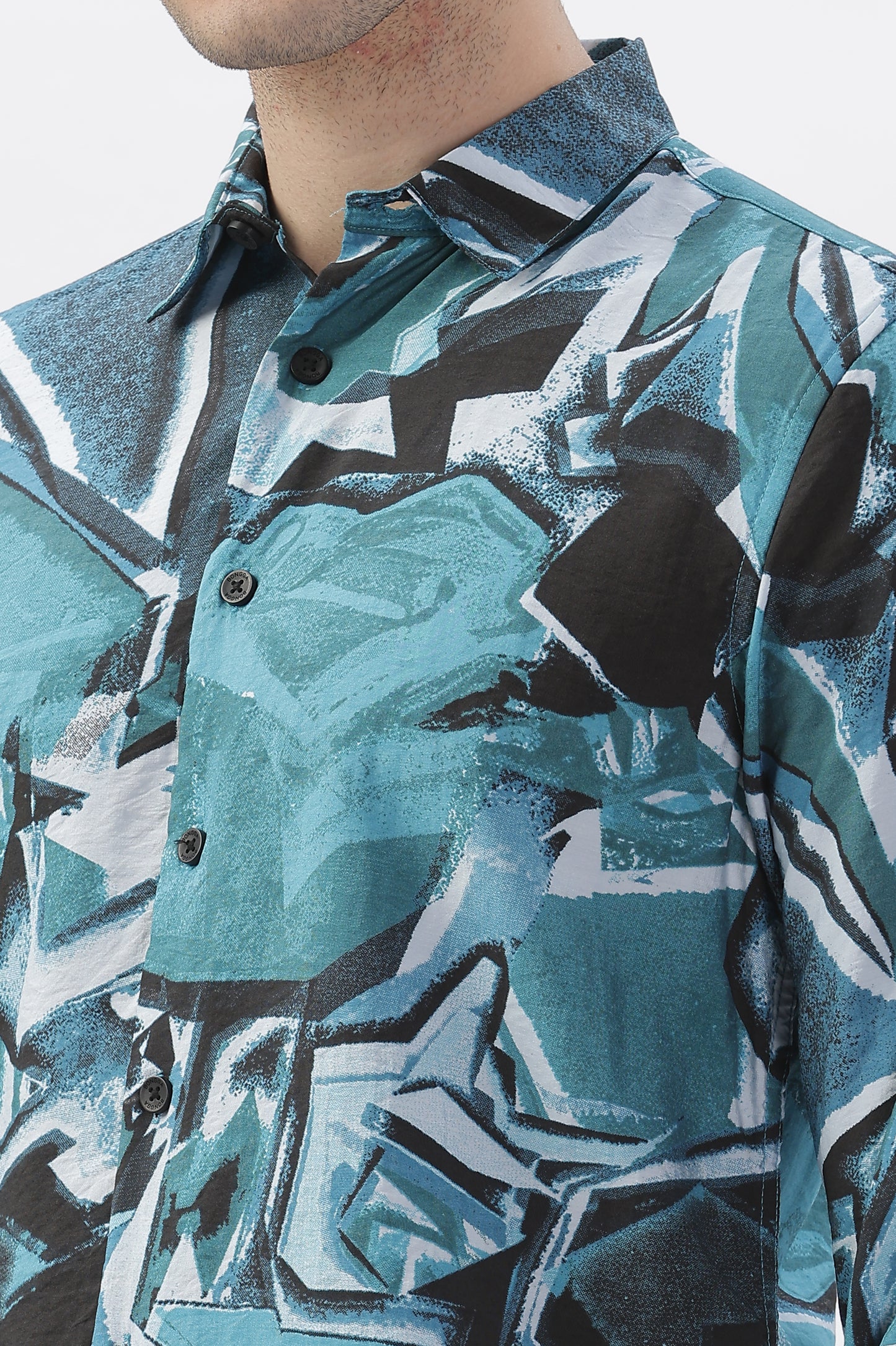 Electric Blue Graphic Shirt