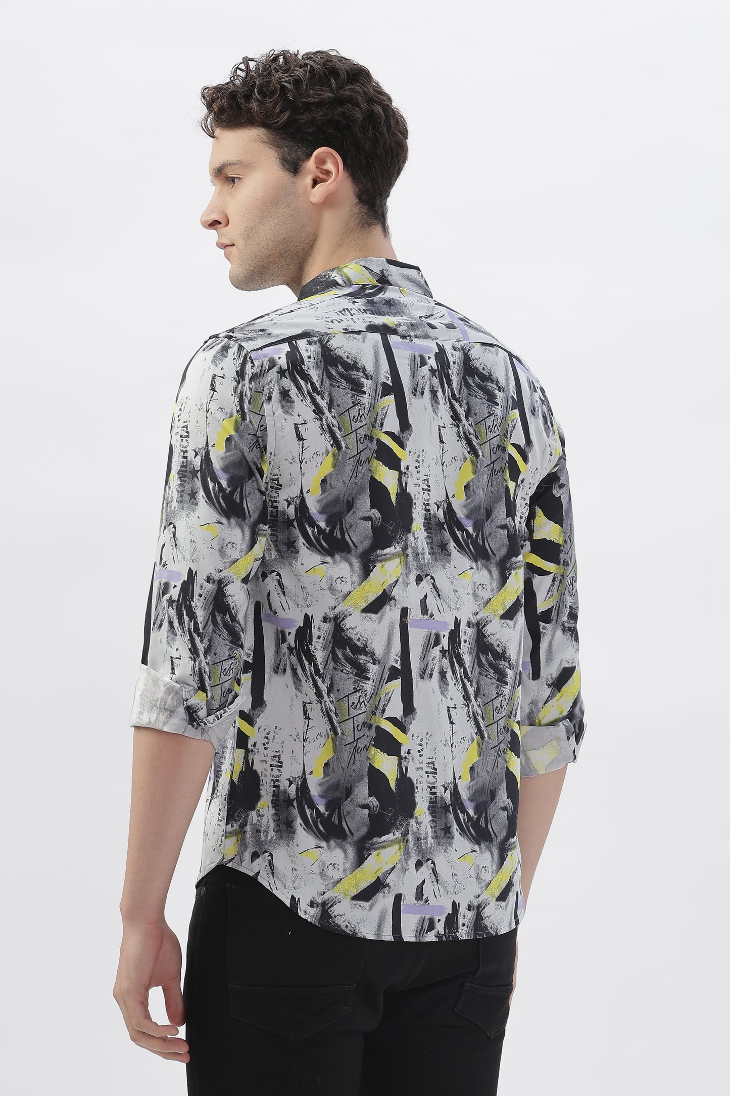 Abstract Acrylic Print Shirt