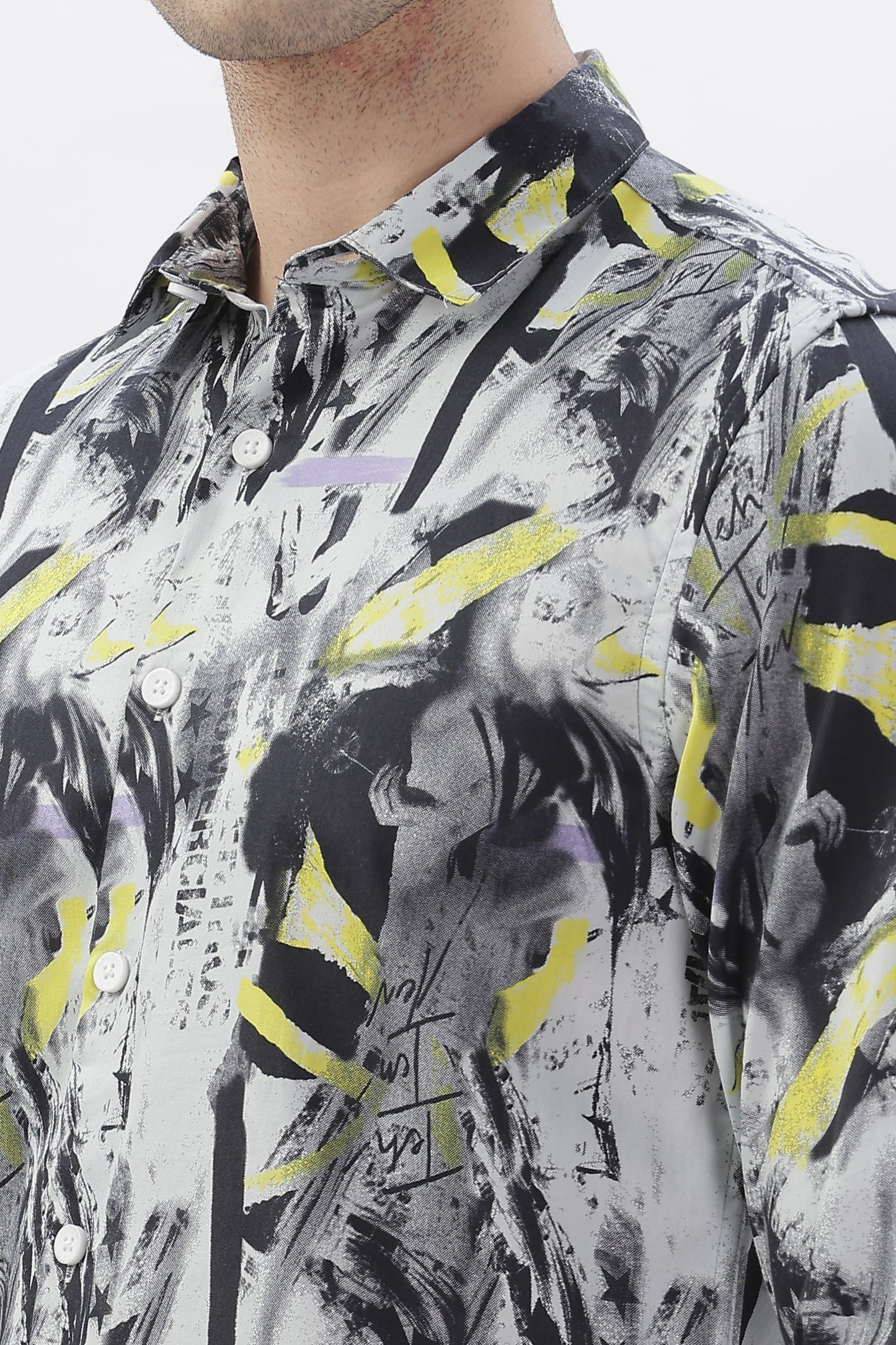 Abstract Acrylic Print Shirt