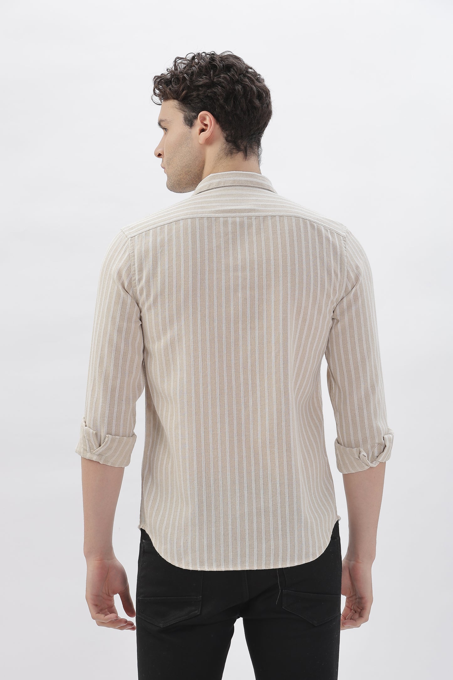 Shirt with Light Brown Checks