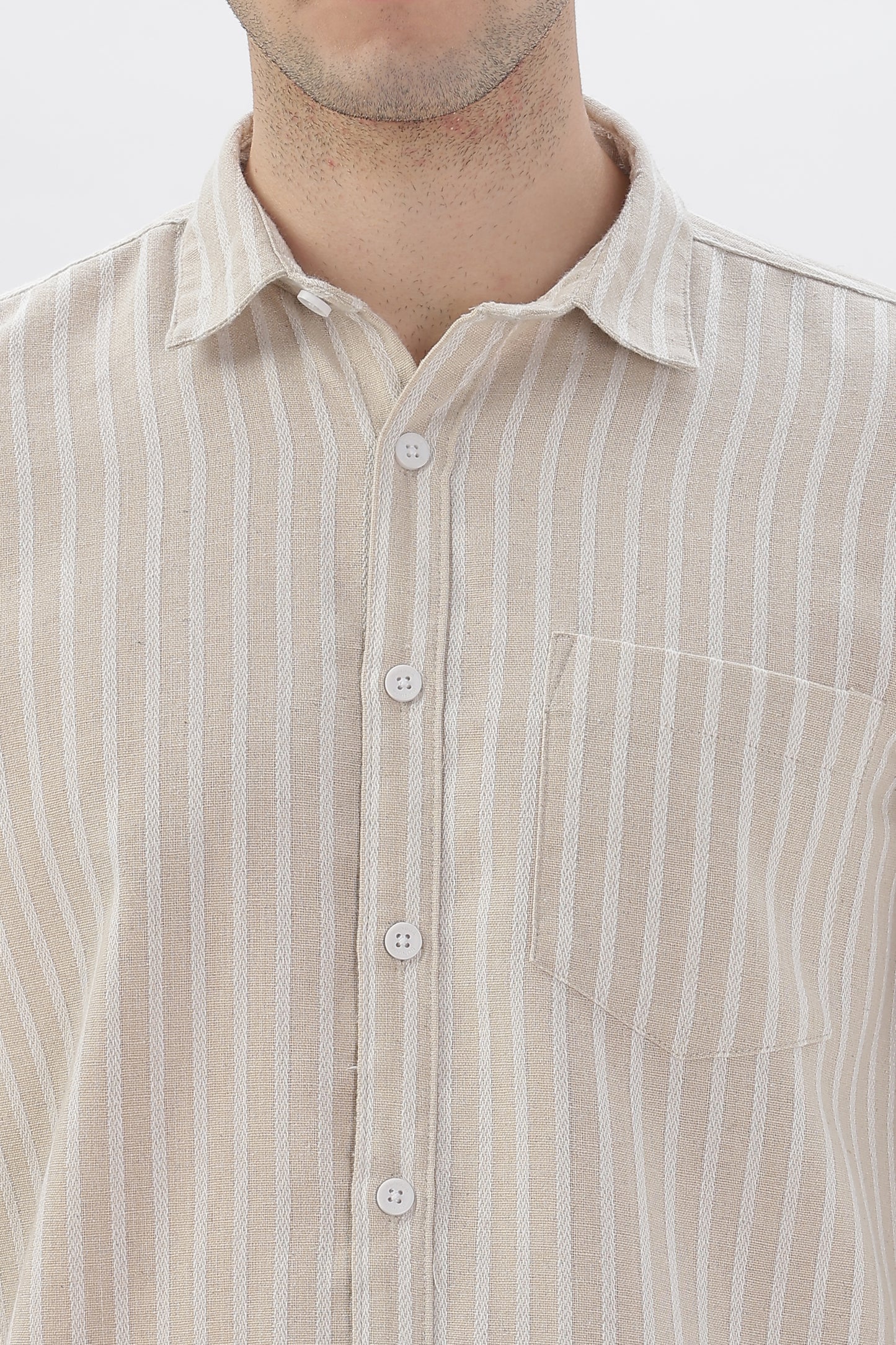 Shirt with Light Brown Checks