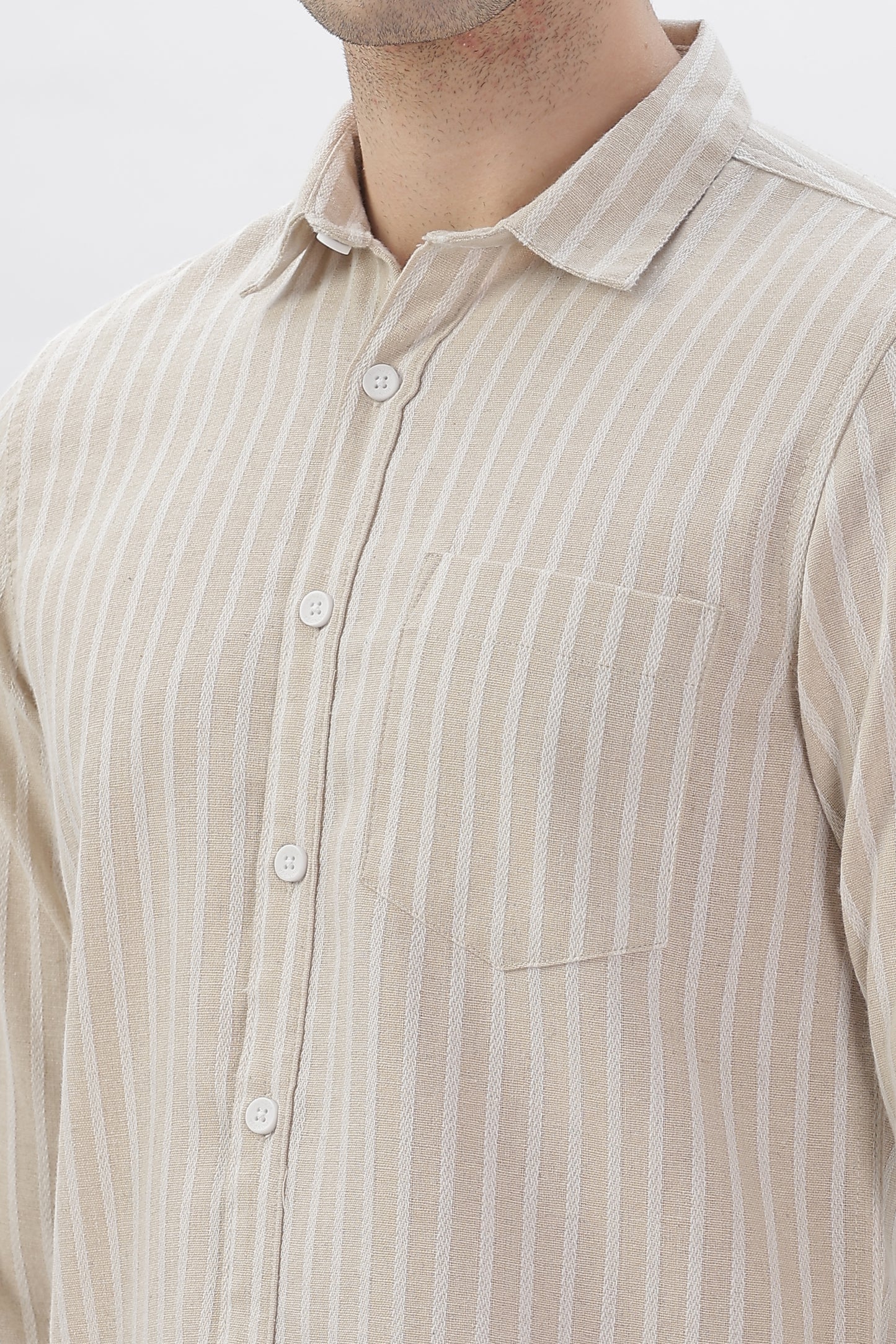 Shirt with Light Brown Checks