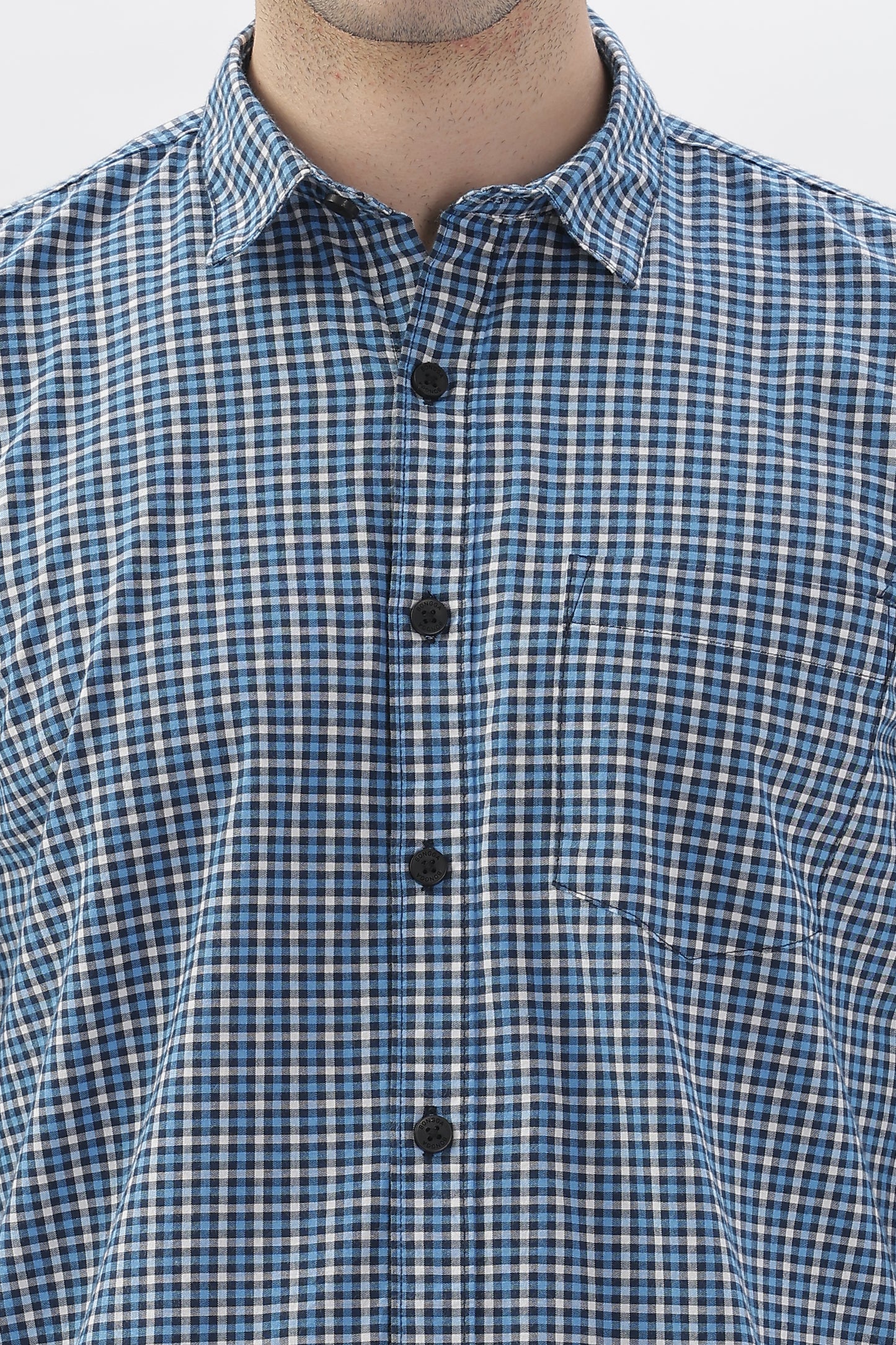 Lavender Stripes blue checked Shirt