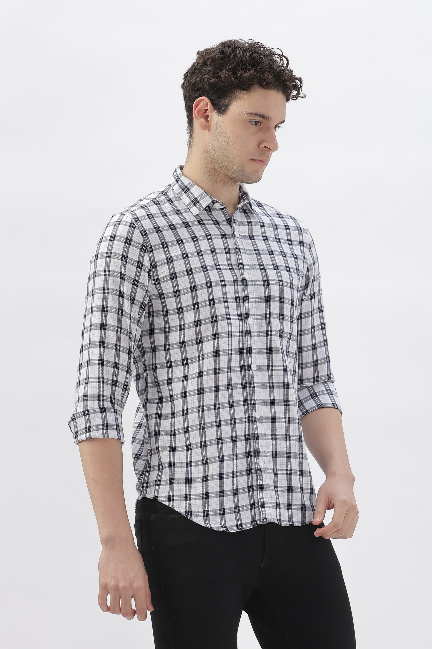 Monochrome Box Check Shirt