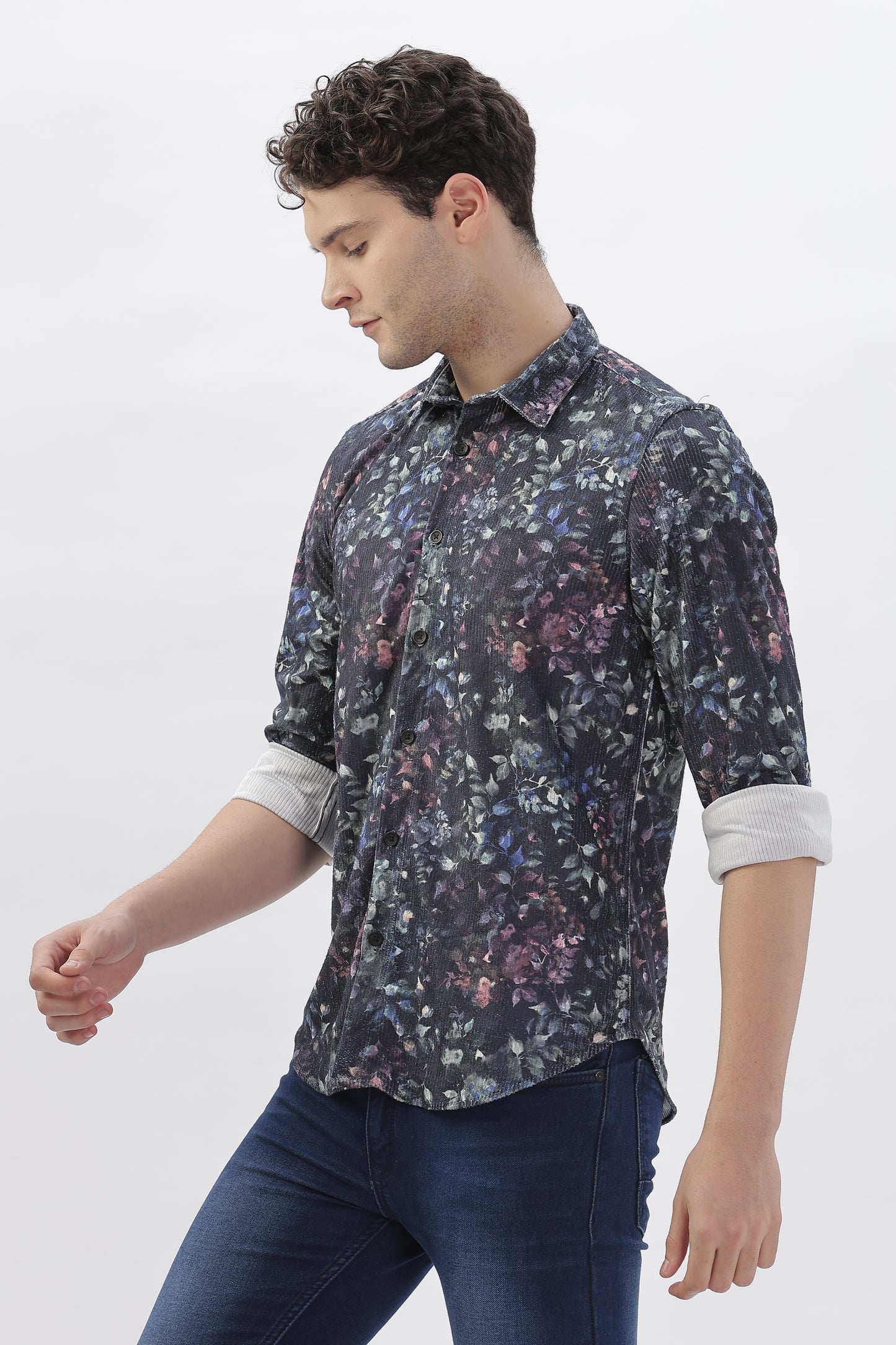 Emerald Blossom Print Shirt