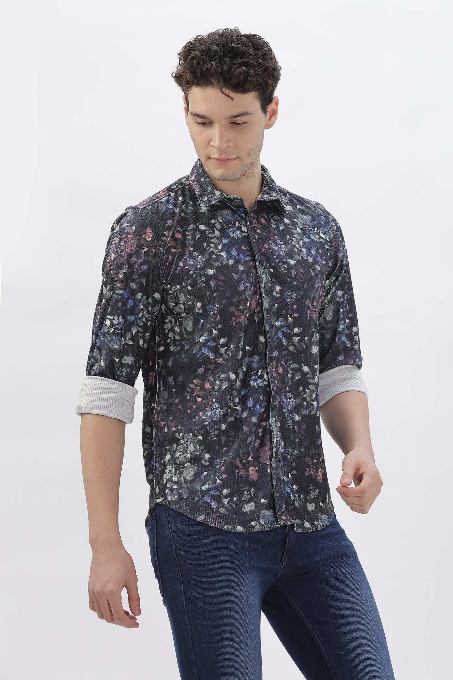 Emerald Blossom Print Shirt