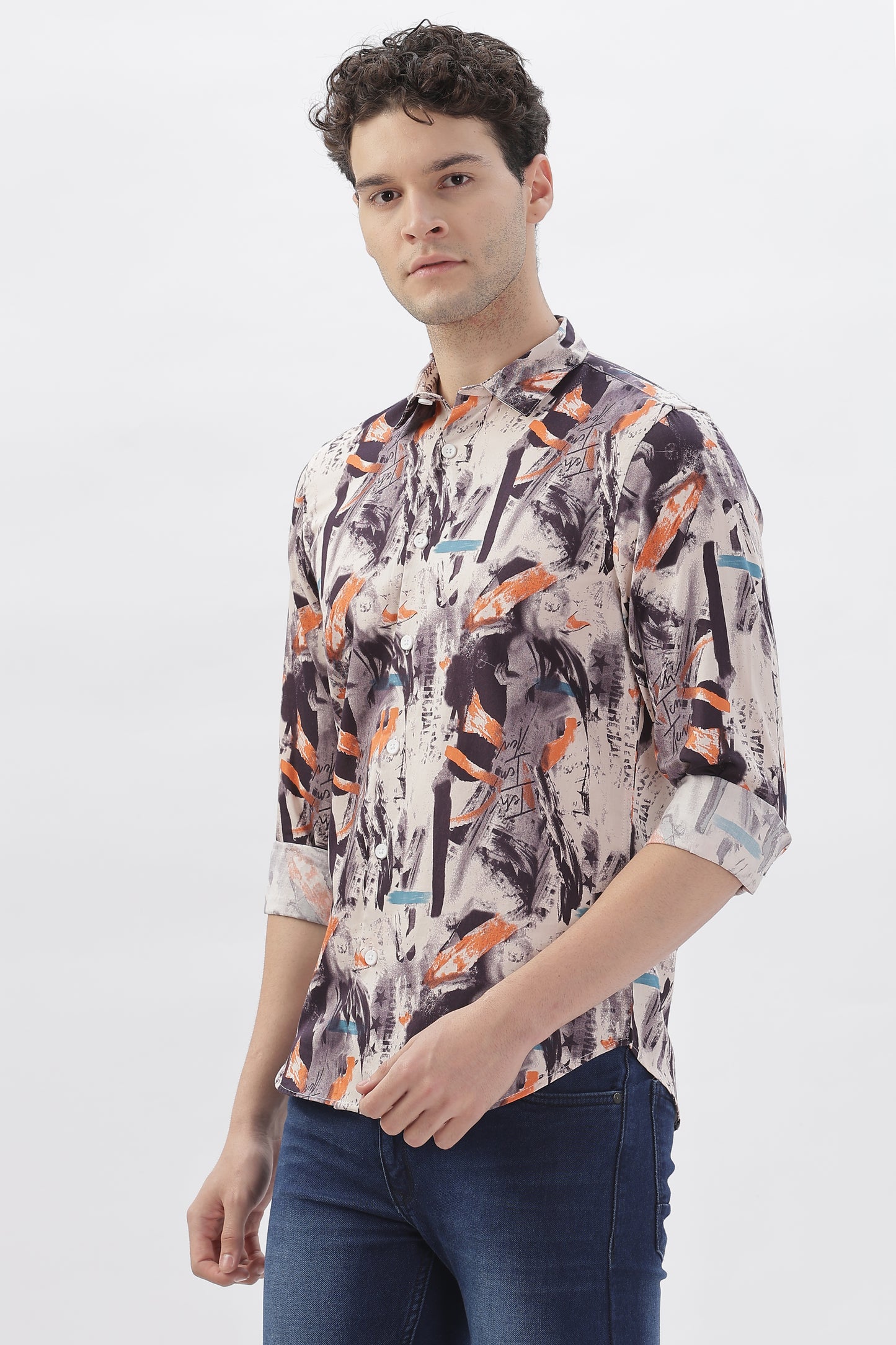 Acrylic Red and Neutral Body Shirt