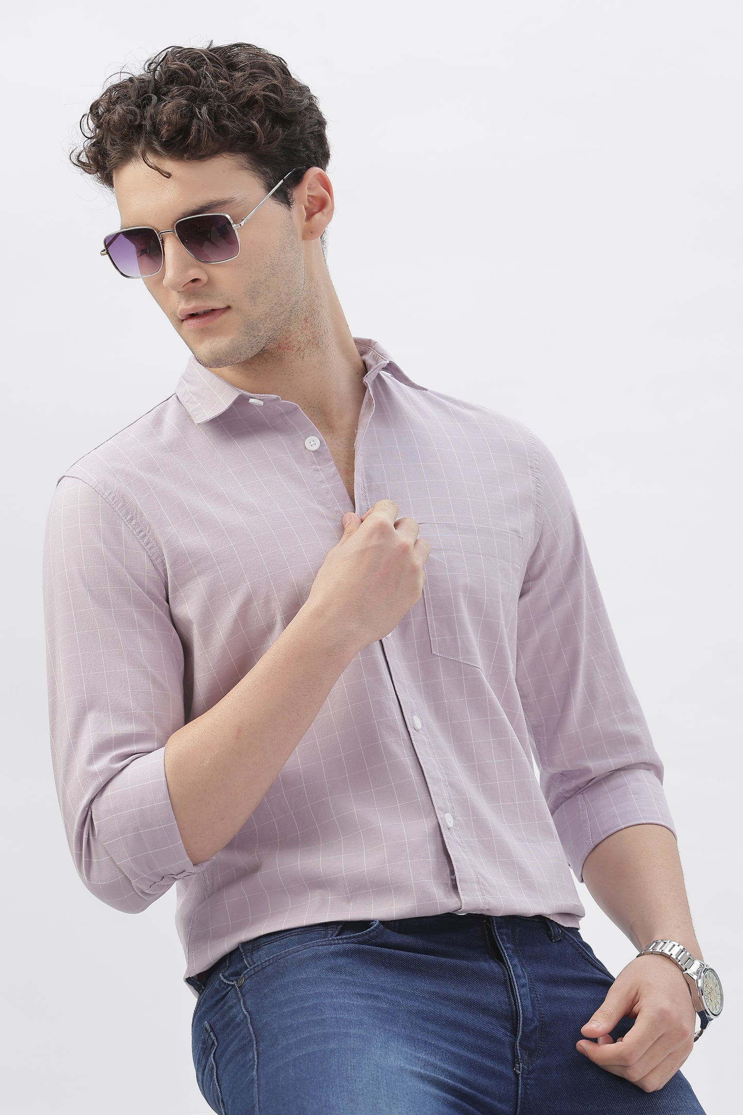 Rose Plaid Checked Shirt