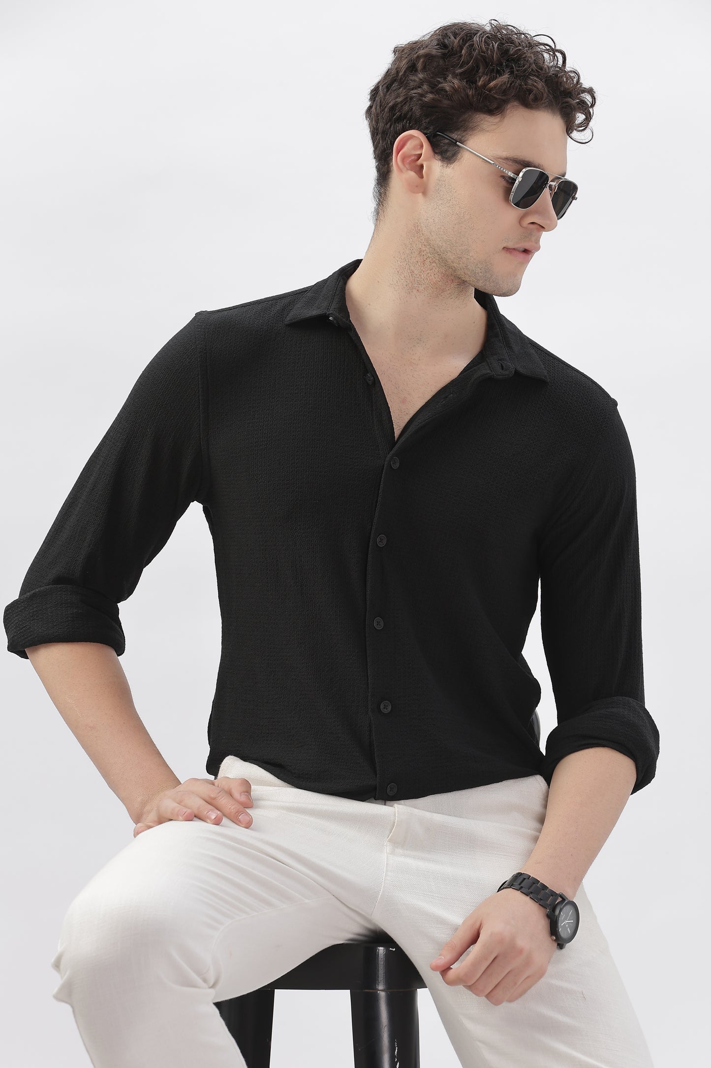 Stretch Fit Black Shirt