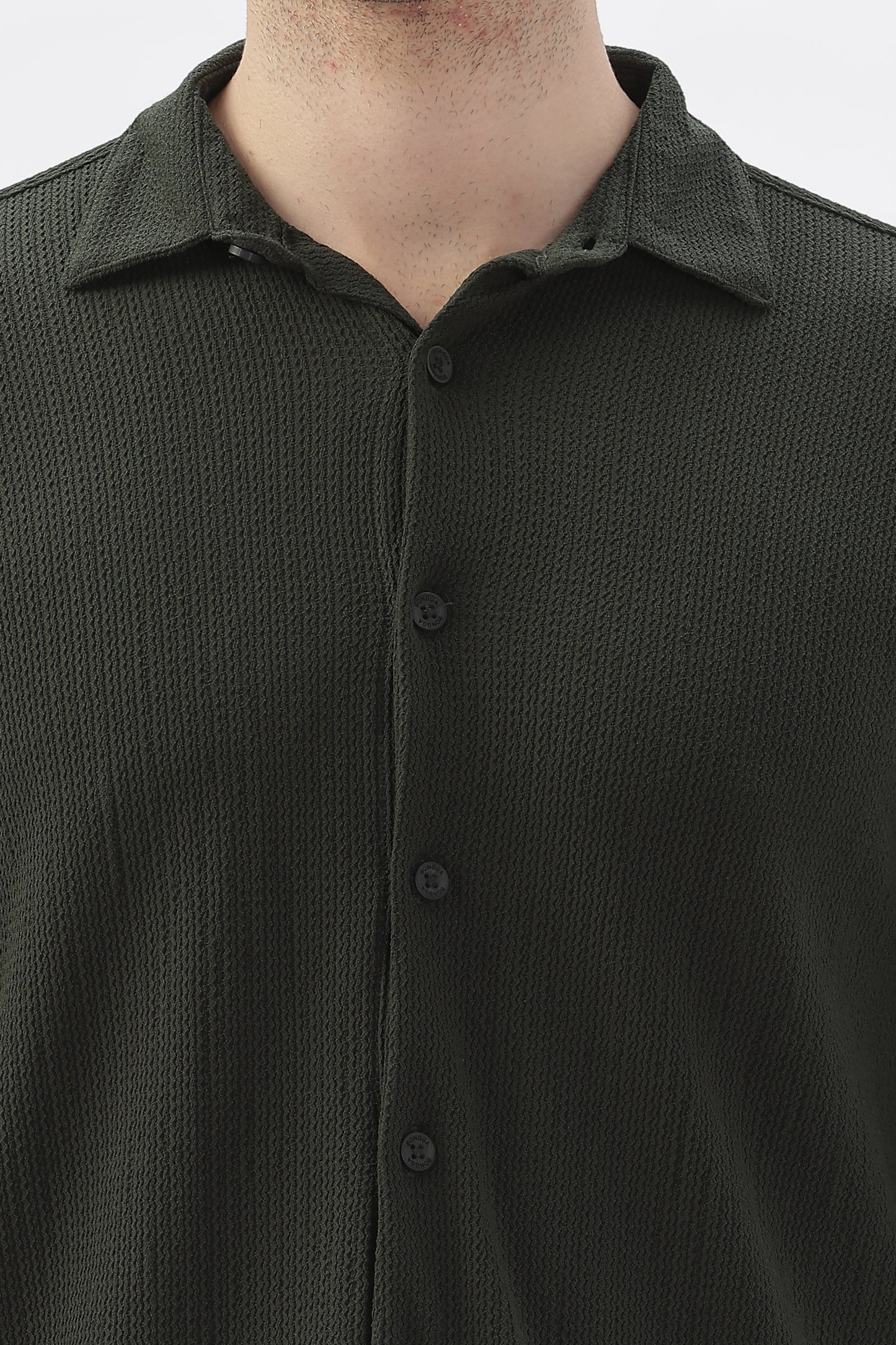 Olive Green Stretch Shirt