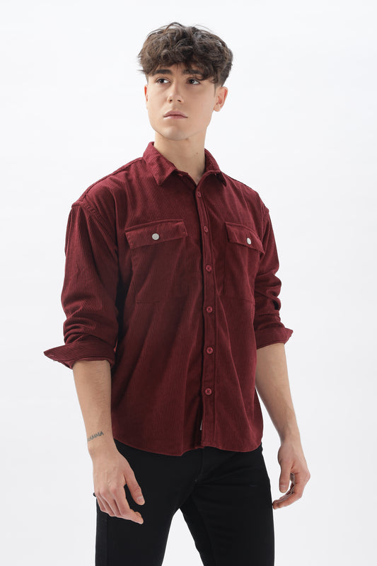 Cotrize Stylish Loose-Fit Double Pocket Shirt