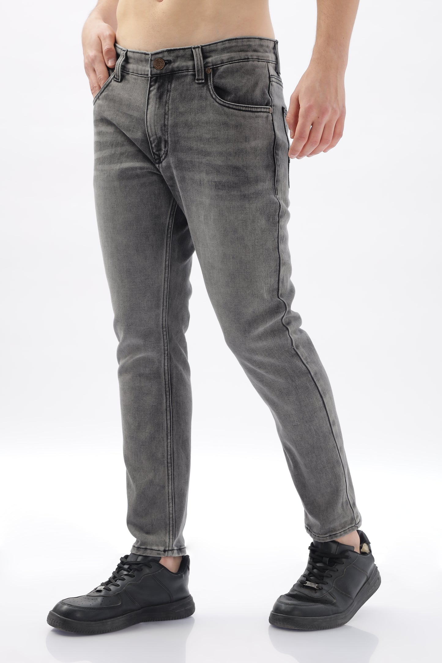 Dark Grey Skinny Fit Jeans