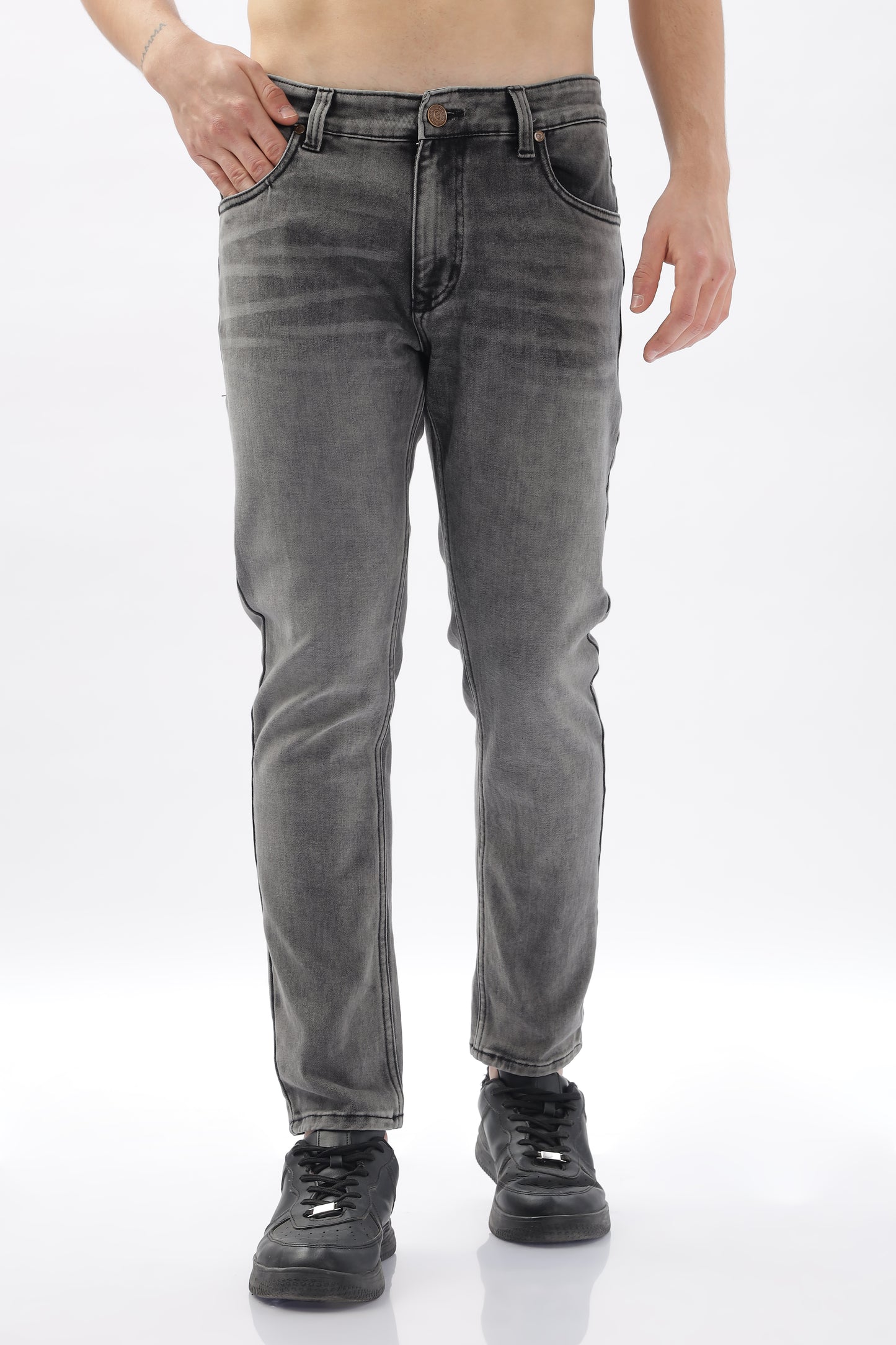 Dark Grey Skinny Fit Jeans