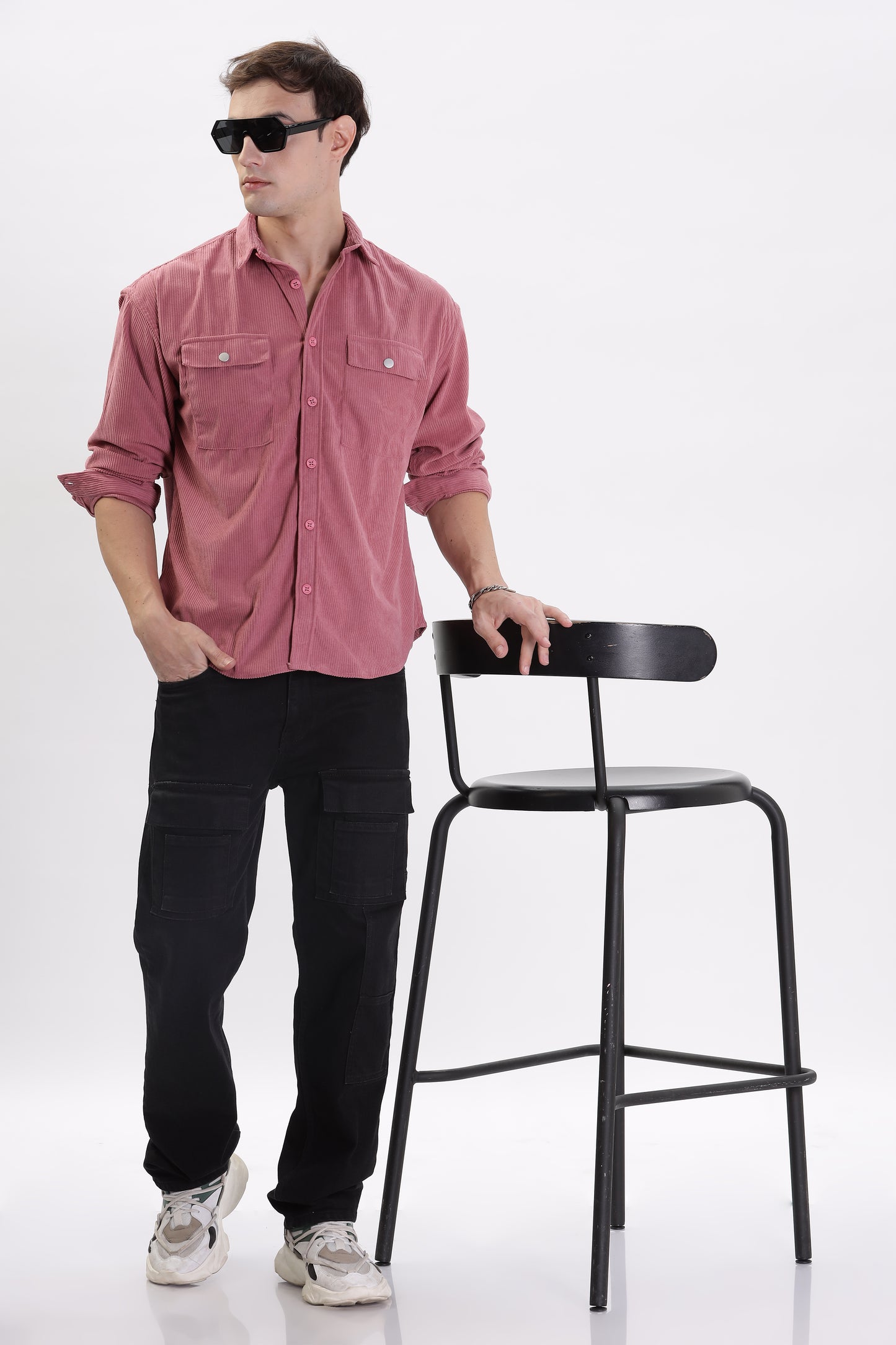 Cotrize Stylish Loose-Fit Light Pink Shirt