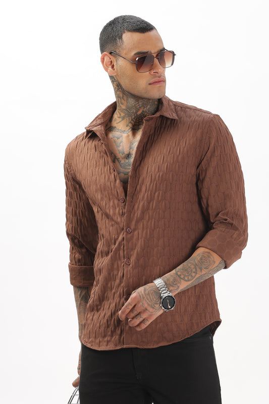 Shiny Brown Pop-Out Premium Shirt