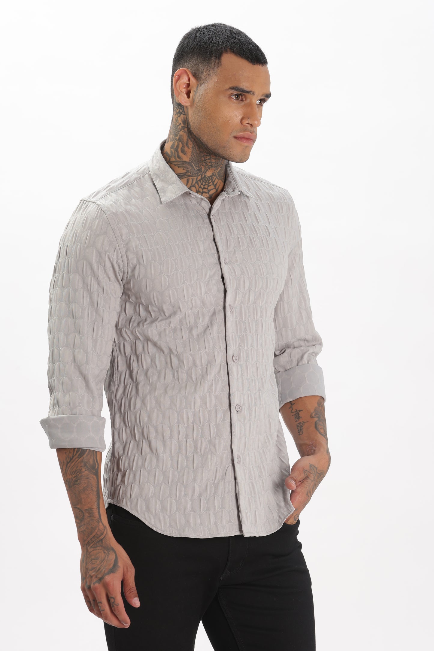 Shiny Grey Pop-Out Premium Shirt