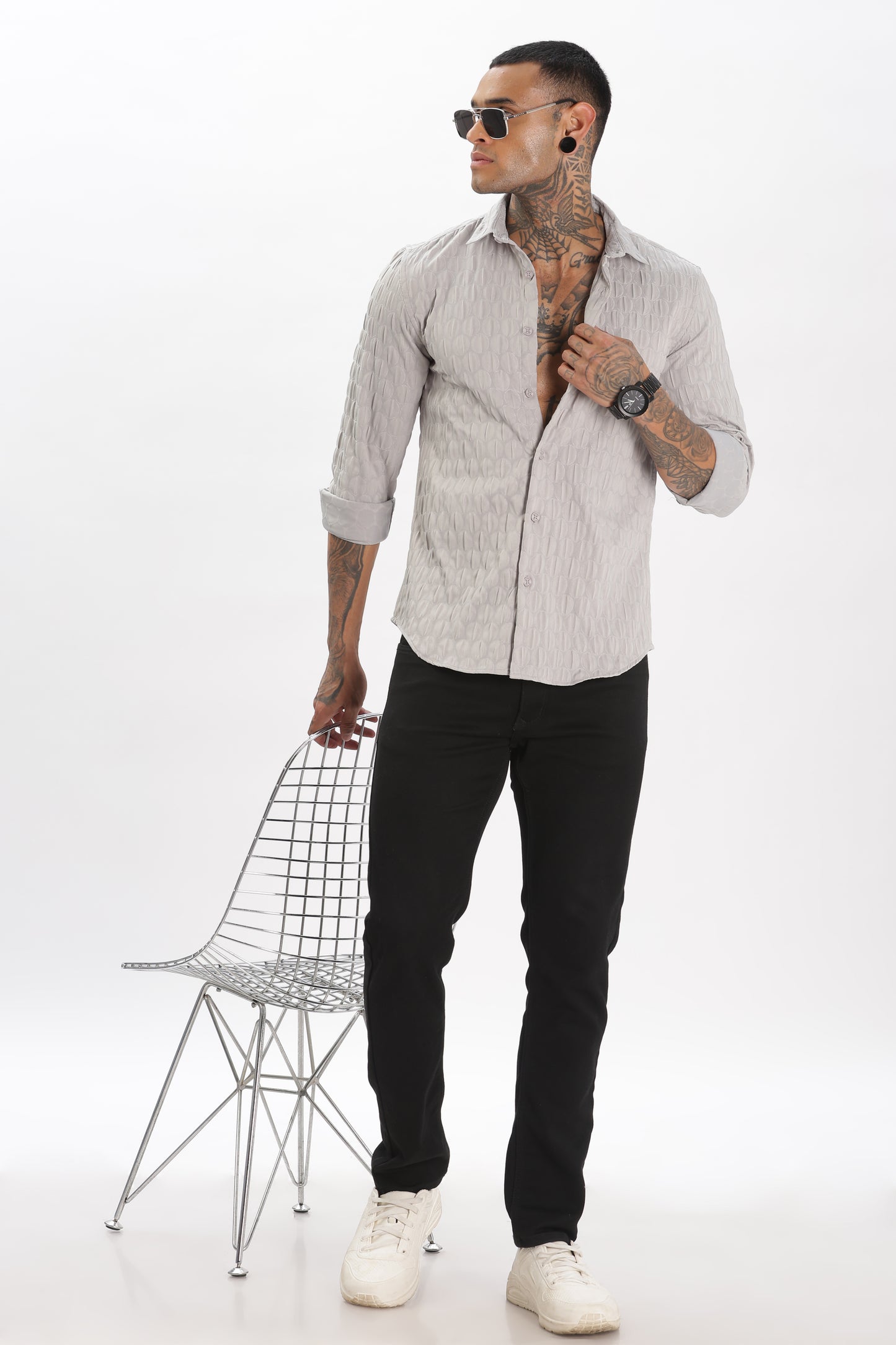 Shiny Grey Pop-Out Premium Shirt