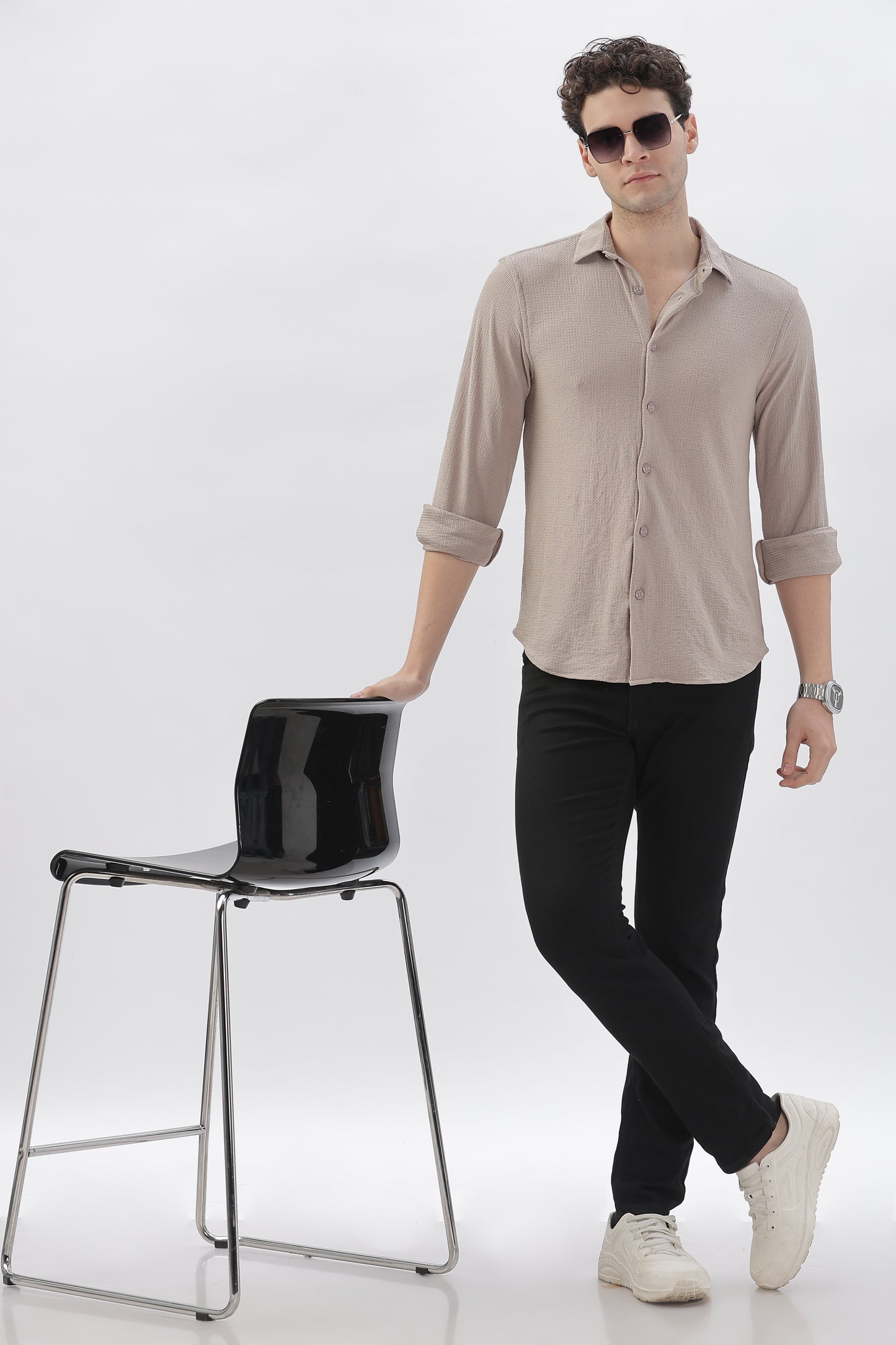 Slate Classic Textured Shirt