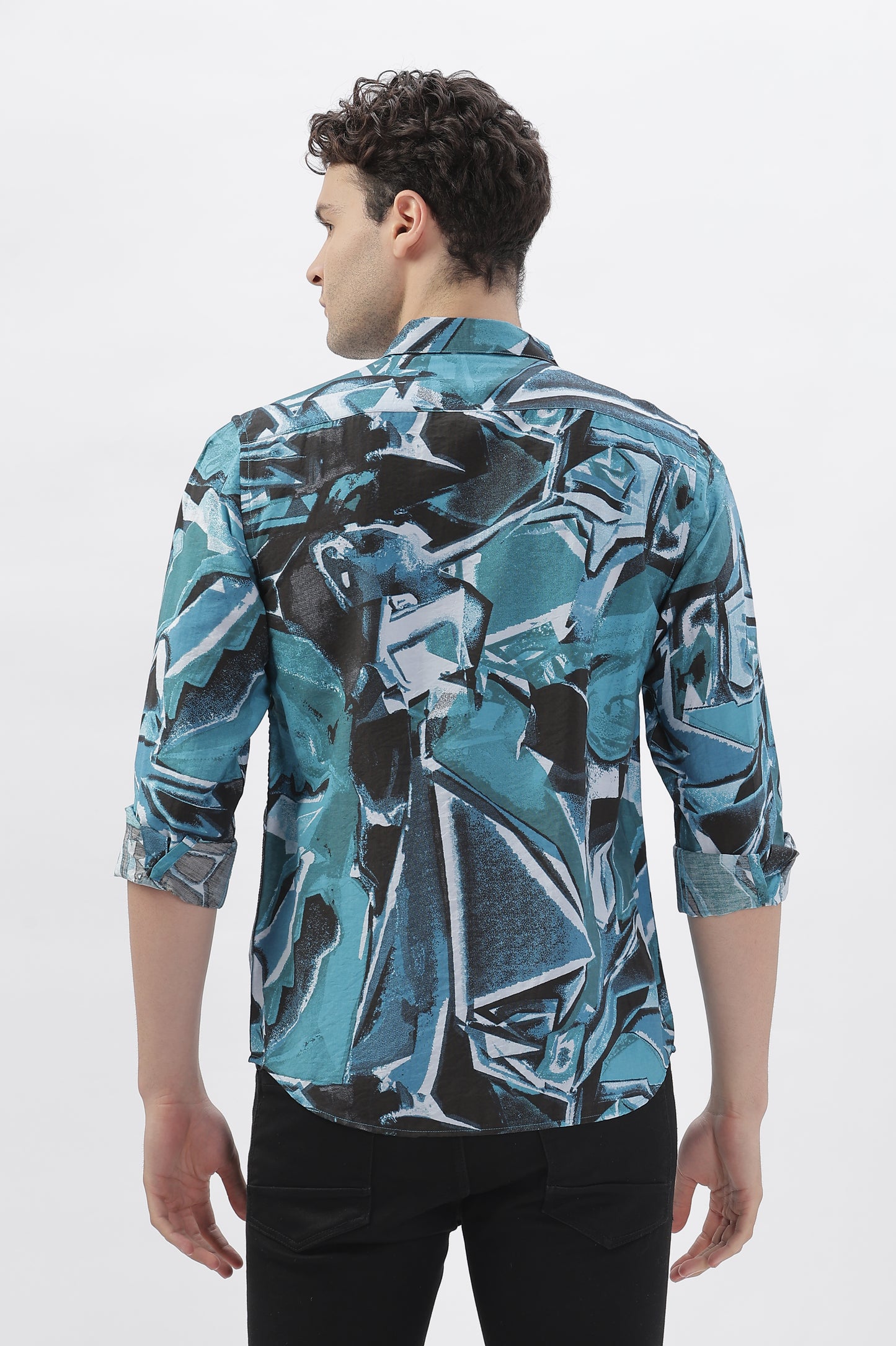 Electric Blue Graphic Shirt