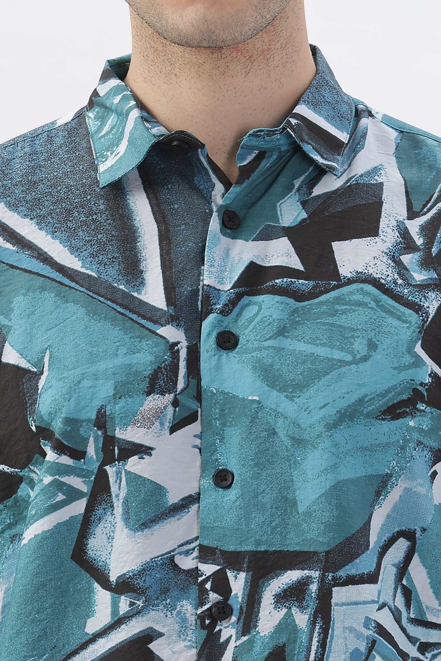 Electric Blue Graphic Shirt