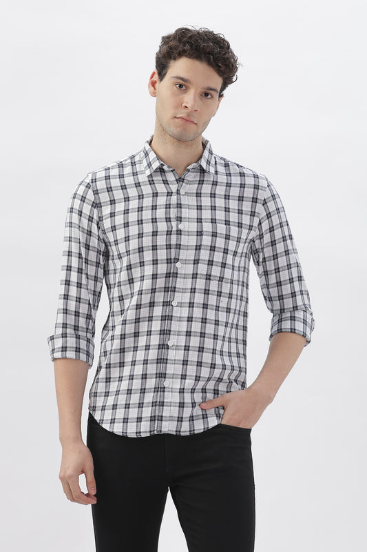 Monochrome Box Check Shirt