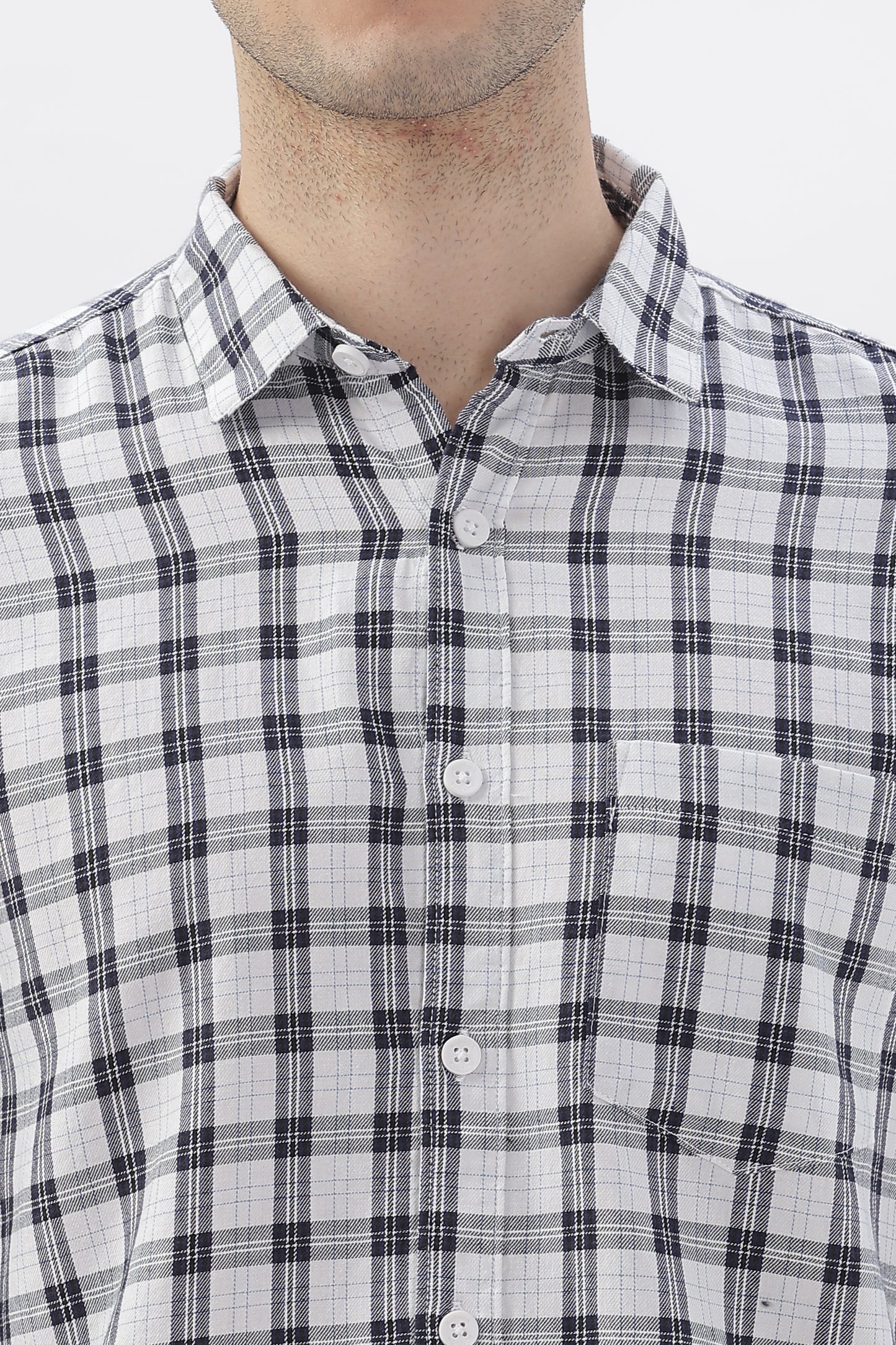 Monochrome Box Check Shirt