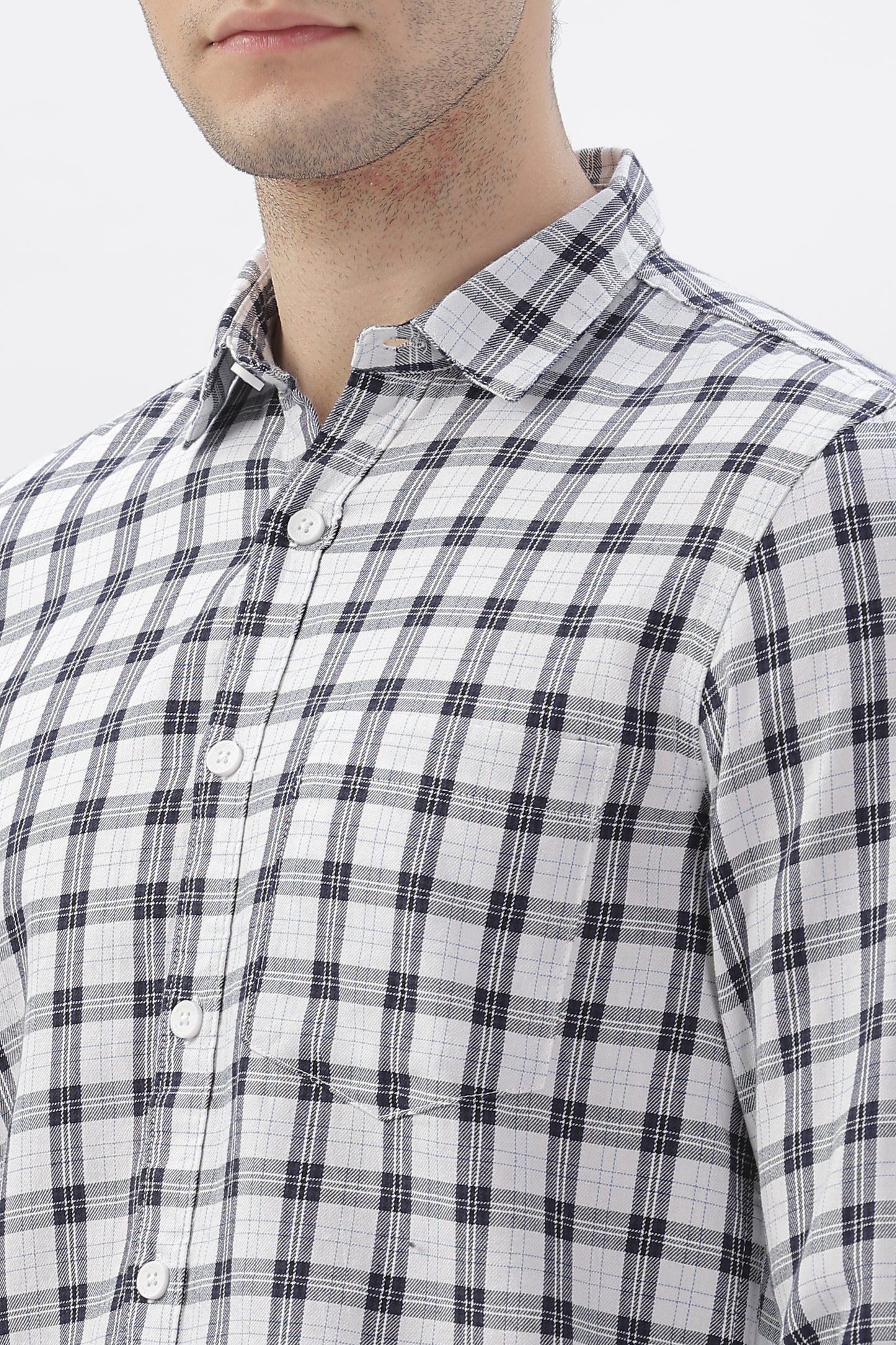 Monochrome Box Check Shirt