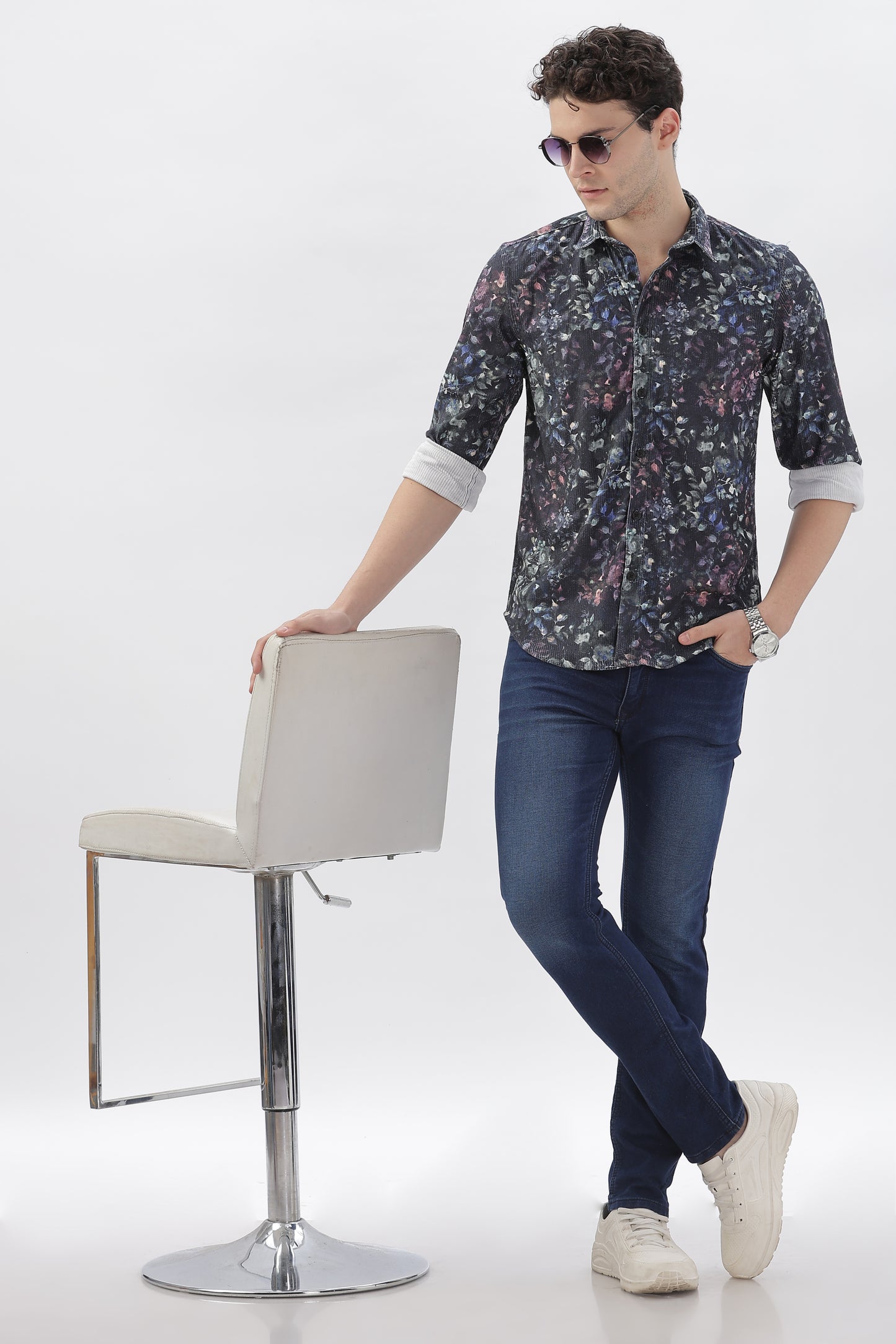 Emerald Blossom Print Shirt