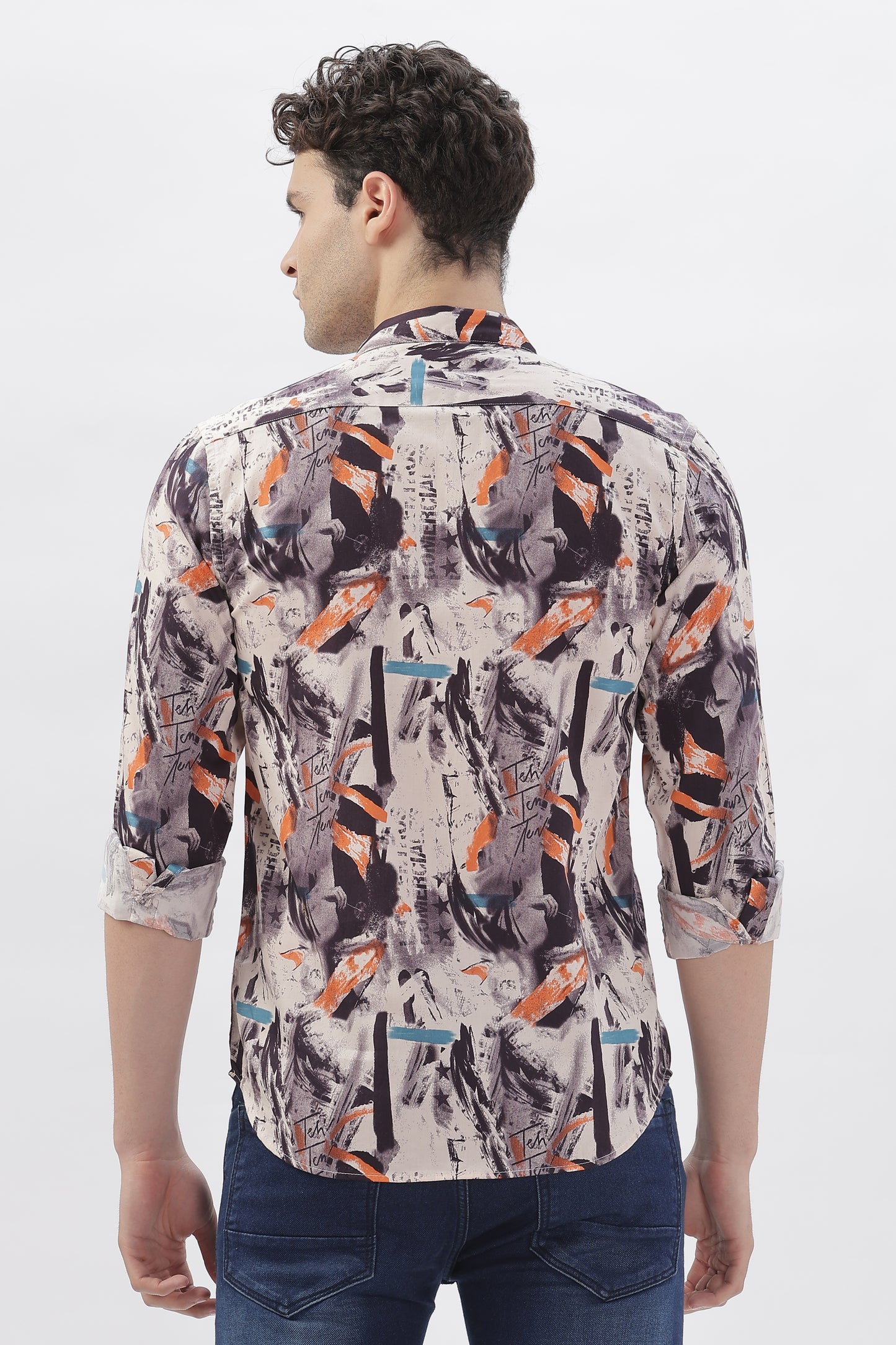 Acrylic Red and Neutral Body Shirt