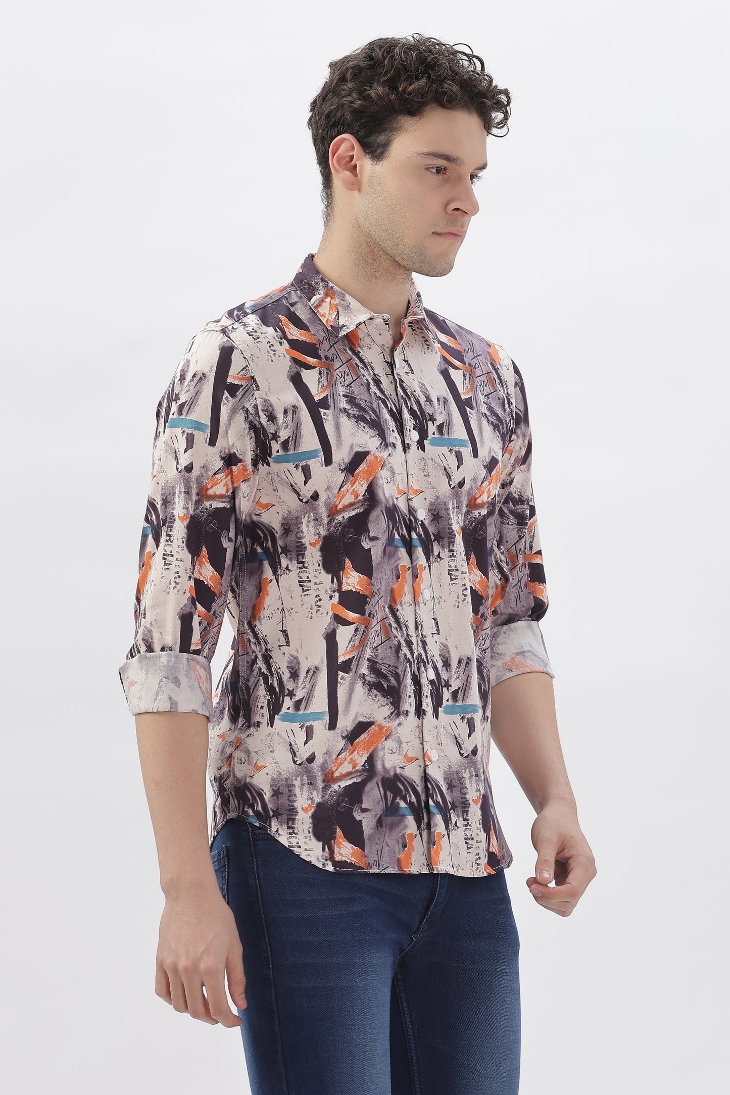 Acrylic Red and Neutral Body Shirt